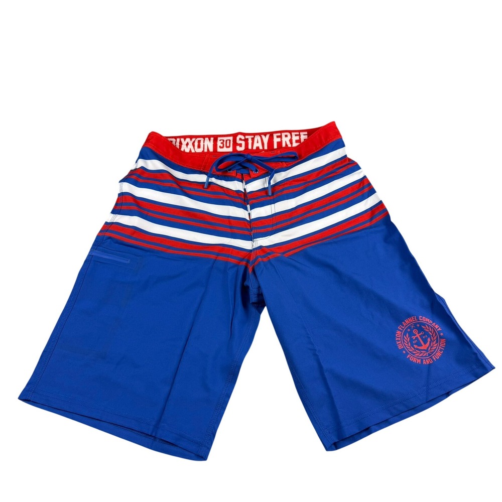 Dixxon Mens 30 Board Shorts USA Murica Swim Trunks Nautical Anchor Patriotic NEW